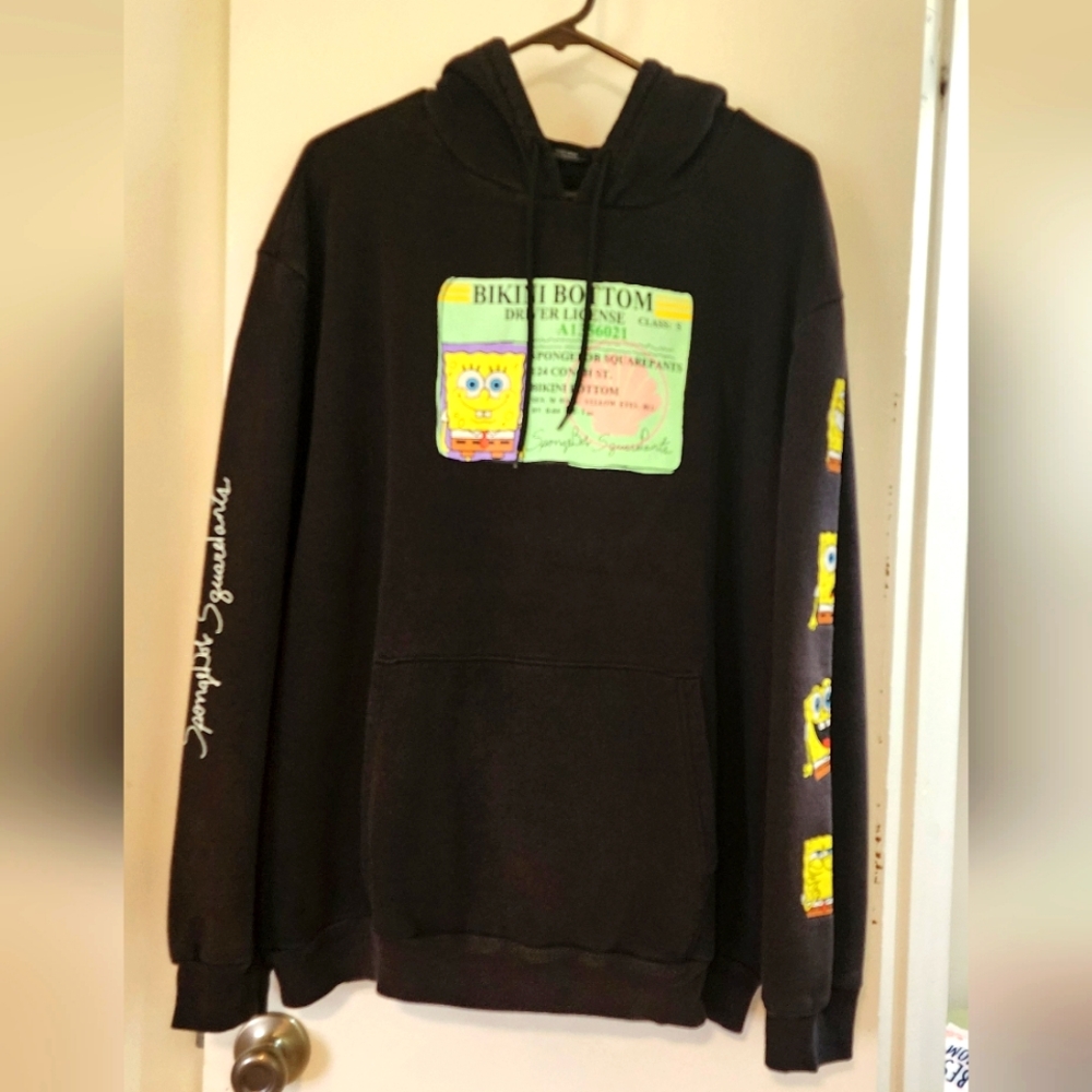 Vintage SpongeBob SquarePants Pullover Sweatshirt  Mens  Extra Large Black
